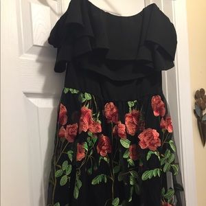 Black/floral dress